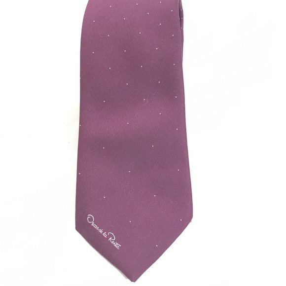 Oscar de la Renta Other - Oscar De La Renta Purple Silk Neckwear Tie
